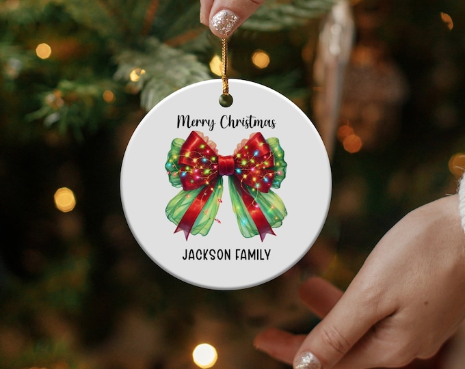 Custom Family Christmas Ornament, Personalized Christmas Keepsake, Holiday Tree Decoration, Family Christmas Gift, Customizable Ornament