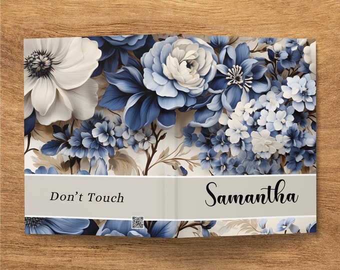Hardcover Personalized Journal, Wildflower Customized Notebook for Women, Custom Notebook For Mom, Mother, Gigi, Aunt, Sister