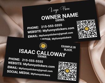 Custom Printed Business Cards, Custom QR Code, Double-Sided Printed Business Cards Matte & Glossy 50, 60, 70, 80, 90, 100, 200, 300, 500, 75