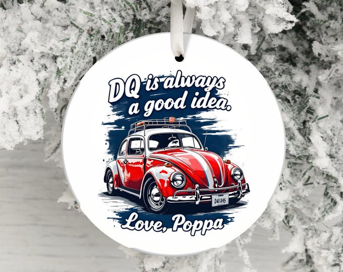 Vintage Car Ornament, Personalized Christmas Ornament, Custom Family Ornament, Holiday Gift, Keepsake Ornament, Unique Decoration