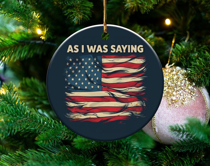 Patriotic USA Ornament, American Flag Design Ornament, Stars and Stripes Decorative Ornament for Home Décor, Gift Idea