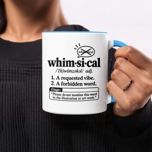 Whimsical Definition Mug, Funny Graphic Designer Coffee Cup, Artist Coworker Gift, Funny Prompt Engineer Ceramic Mug, Office Humor Cup
