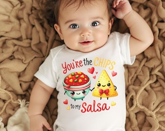 You're the Chips to My Salsa Baby Bodysuit, Cute Baby Shower Gift, Funny Infant Outfit, Adorable Baby Romper, Unisex Baby Clothes
