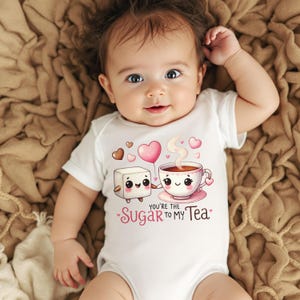 Cute Sugar Tea Graphic Baby Bodysuit, Fun Baby Shower Gift, Adorable Infant Outfit, Unisex Baby Clothes, Unique Baby Gift