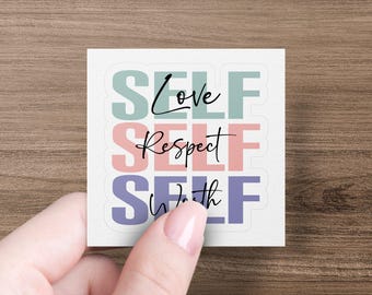 Motivational Stickers Set, Self Love Stickers, Positive Affirmations, Inspirational Quotes Decals, Self Respect