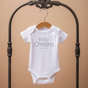 Custom Baby Shower Gift, Personalized Baby Bodysuit, Baby Name Bodysuit, Newborn Bodysuit, Unique Baby Shower Present, Baby Gift
