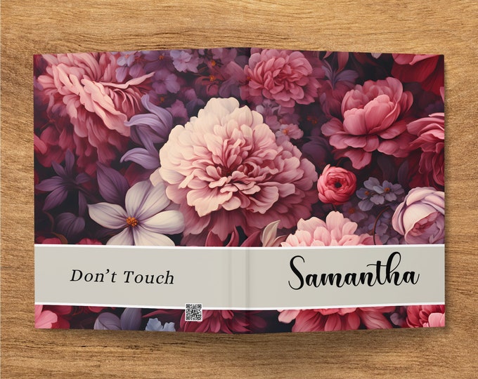 Hardcover Personalized Journal, Wildflower Customized Notebook for Women, Custom Notebook For Mom, Mother, Gigi, Aunt, Sister
