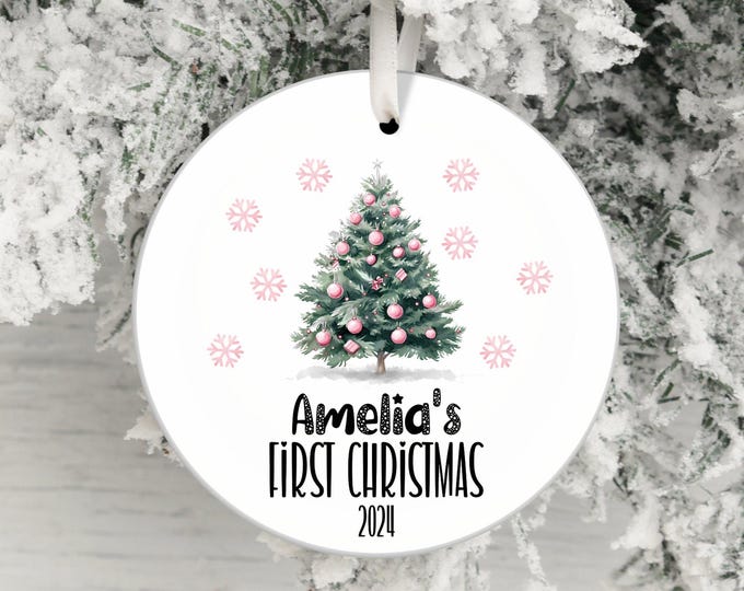 baby first christmas ornament personalized babys first christmas tree ornament babys first holiday keepsake baby christmas gift 2023