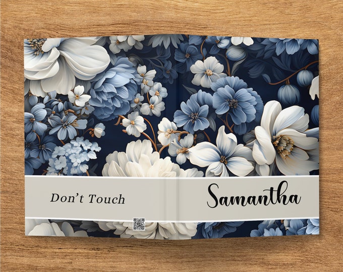 Hardcover Personalized Journal, Wildflower Customized Notebook for Women, Custom Notebook For Mom, Mother, Gigi, Aunt, Sister