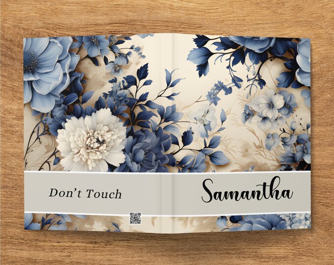 Custom Hardcover Floral Journal, Wildflower Customized Notebook for Women, Personalized Name Notebook For Mom, Mother, Gigi, Aunt, Sister