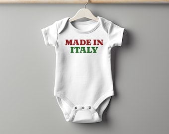 Funny Baby Bodysuit, Inappropriate Gift for Baby, Baby Shower Gift, Made in Italy Theme, Pregnancy Announcement
