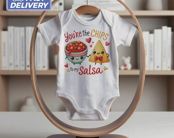 You're the Chips to My Salsa Baby Bodysuit, Cute Baby Shower Gift, Funny Infant Outfit, Adorable Baby Romper, Unisex Baby Clothes