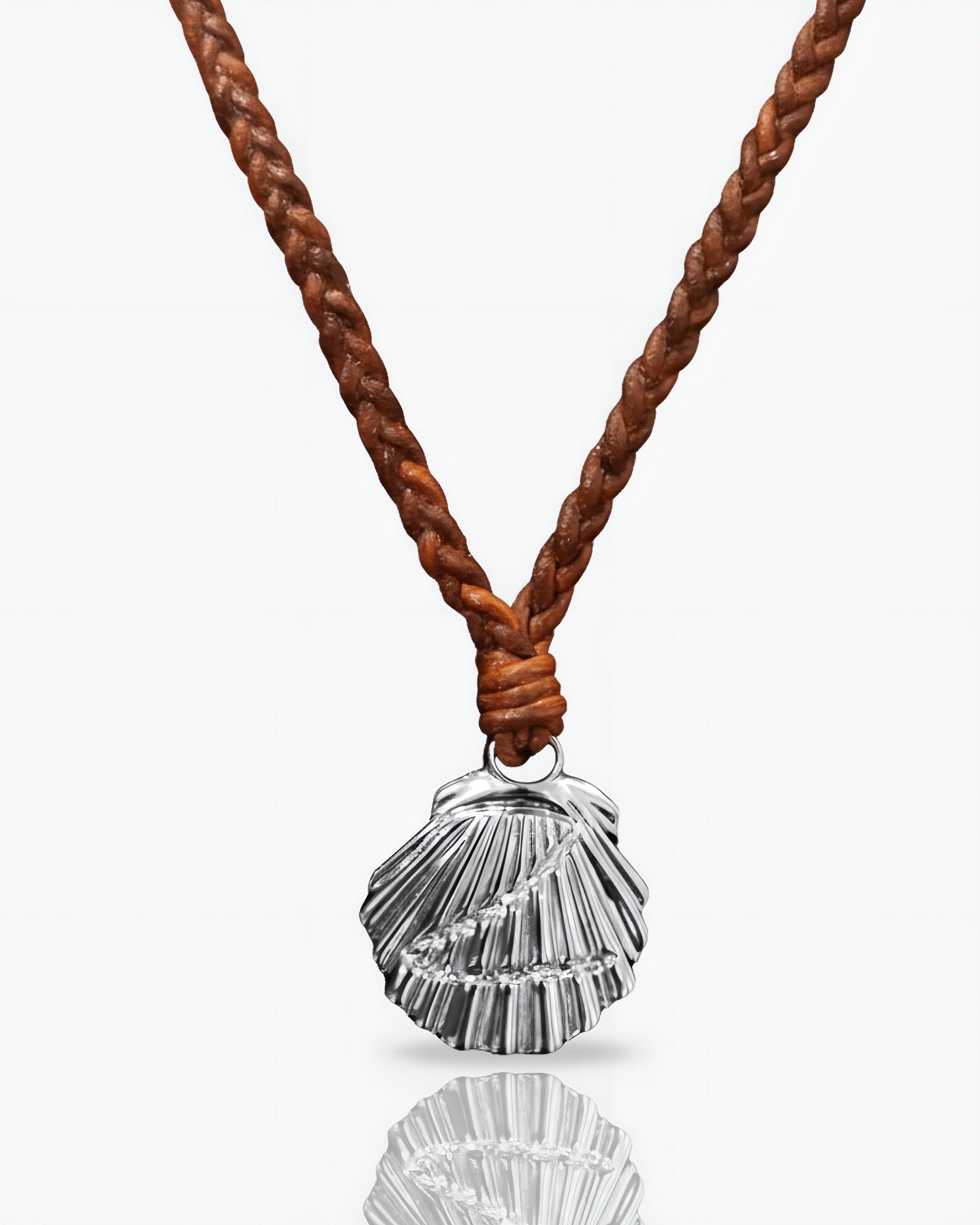 Z Shell Necklace, Ocean-inspired Surf Jewelry, Stainless Steel