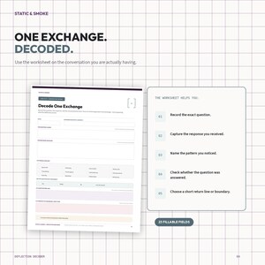 Deflection Decoder Cheat Sheet for Betrayal Trauma | Conversation Scripts | Printable Fillable PDF image 5