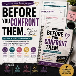 Before You Confront Them: Infidelity Confrontation Workbook, 25-Page Printable Betrayal Trauma Guide
