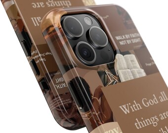 Op geloof geïnspireerd telefoonhoesje, inspirerend stoer telefoonhoesje, motiverende telefoonhoes, christelijk telefoonhoesje, veelzijdig cadeau