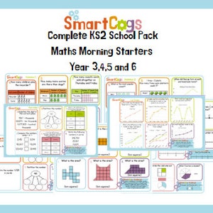 Complete KS2 Year 3, 4, 5 and 6 Maths Starters Bundle