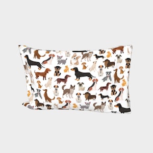 Hunde Themed Kissenbezug, Hundeliebhaber Kissenbezug, personalisiertes Geschenk