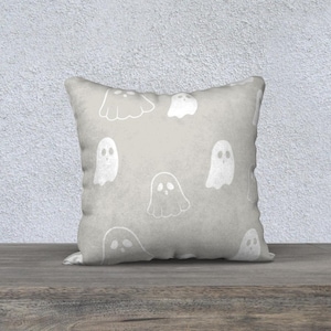 45cm x 45cm | Herbst Dekokissen | Gespenster Kissenbezug | Halloween-Kissen