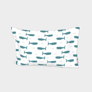Whale Pillowcase, Blue Whale Pillowcase, Kids Pillowcase