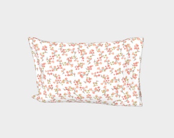 Ditsy Pink Floral Pillowcase, Vintage Floral Pillowcase, King and Standard Size Pillowcase