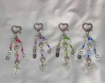 Beaded Keychain | Y2K | Aesthetic | Handmade | Bead Color Option