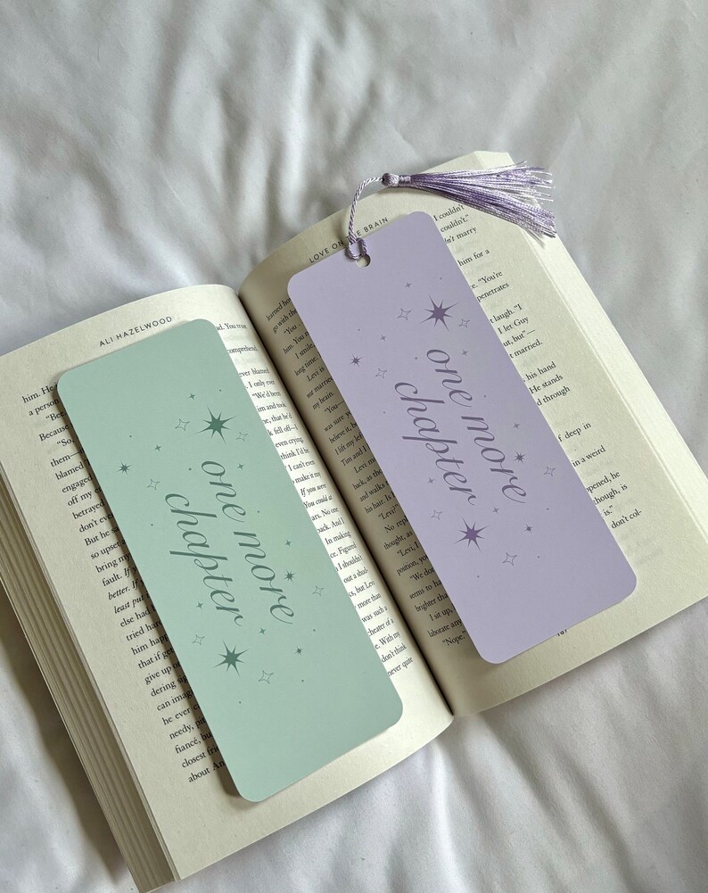 One More Chapter Bookmarks | 4 Color Options - Etsy