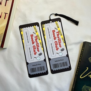 Thriller Book Club Bookmark