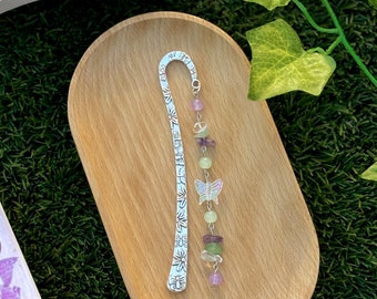 Butterfly Bookmark | Handmade | Beaded Bookmark Charm | Crystal | Butterfly| Aesthetic