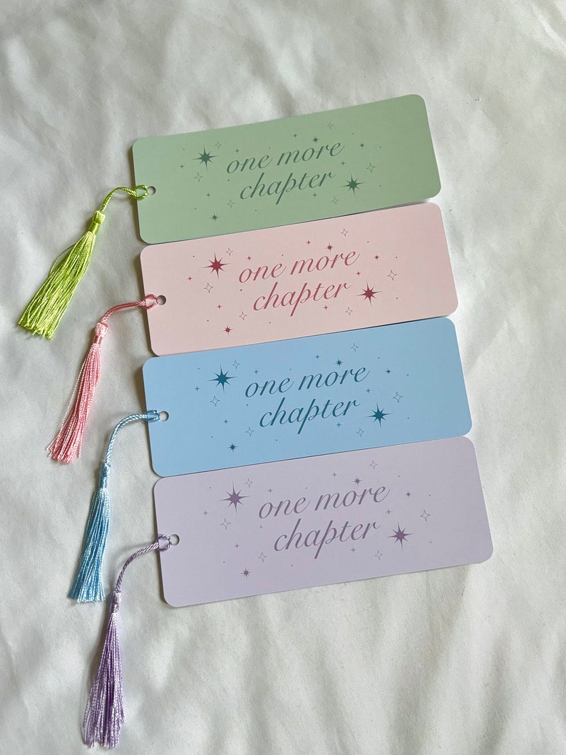 One More Chapter Bookmarks | 4 Color Options - Etsy