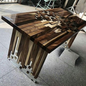 Custom Epoxy Table, blue river table, resin table,  Artistic Wood Slab Epoxy Table | Live Edge Magic The Gathering Theme | Coffee Table