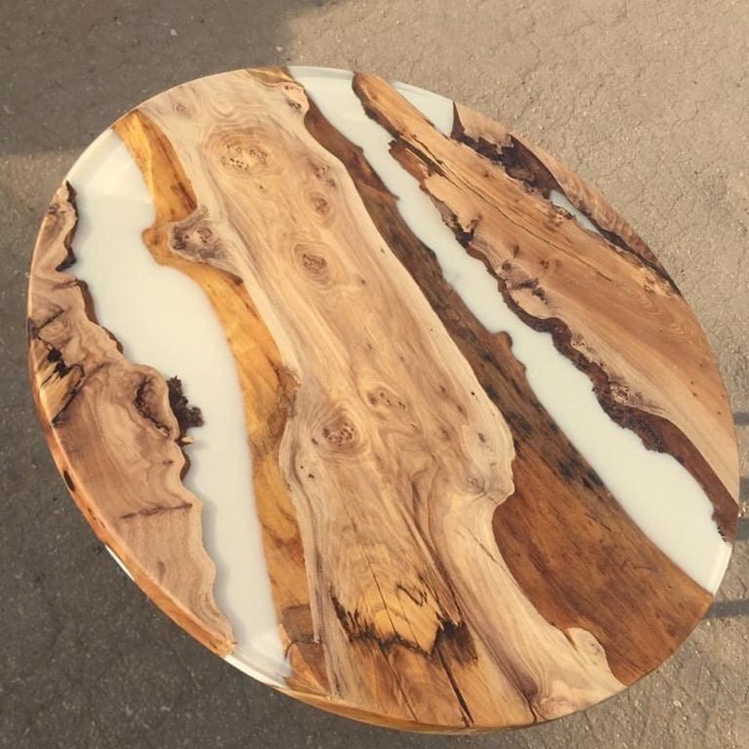 Epoxy Table, Resin Coffee Table, Round Side Table, Metal Table Legs ...