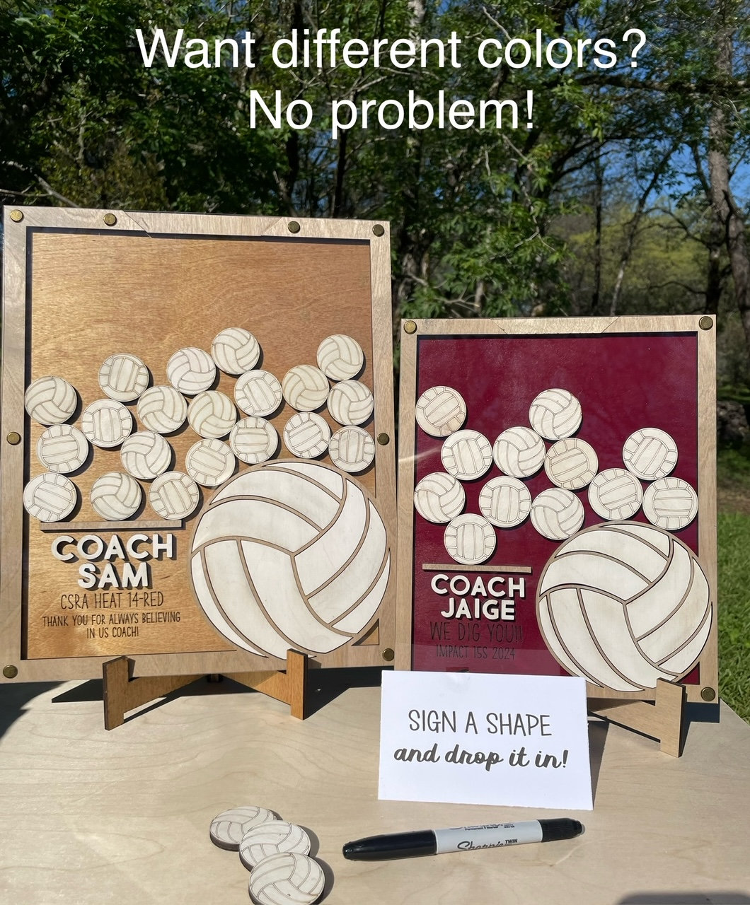 Custom 3D Volleyball Coach Thank You Gift Plaque, Coach Appreciation