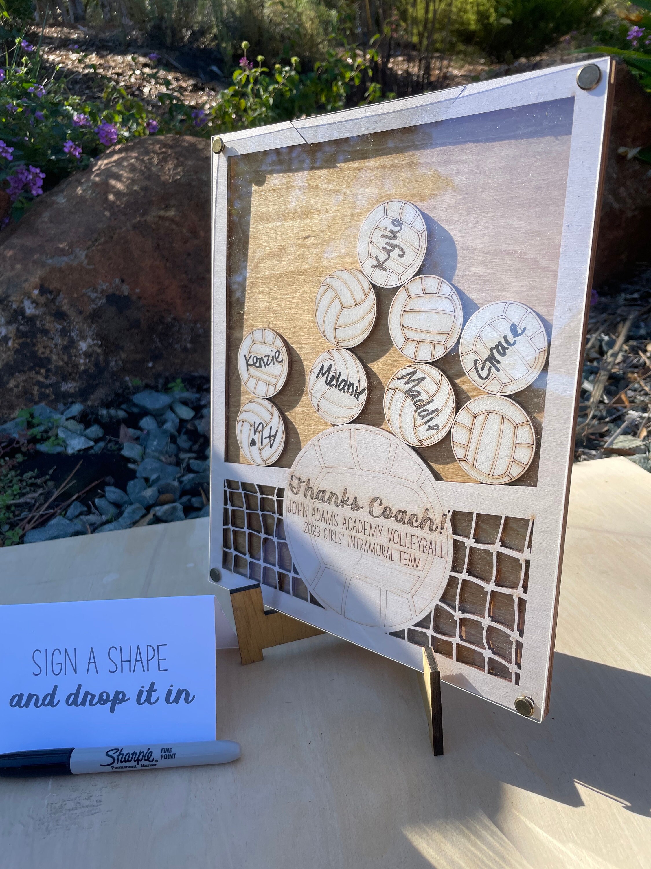Custom Volleyball Coach Gift Drop Box, Laser Cut Coach Appreciation Gift, Volleyball Coach Gift ...