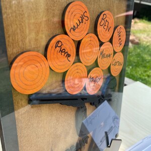 Custom Shooting Sports Coach Appreciation 3D Signature Frame Drop Box, Clay Target Trap Shoot Thank You Gift Ideas image 7