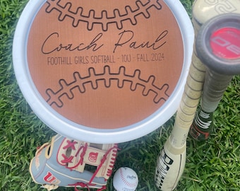 Custom Laser Engraved Bucket Lid Pad for Coach, Baseball Coach Appreciation Gift, Baseball Coach Gift, Personalized Coach Bucket Lid Pad