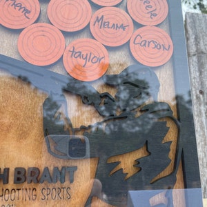 Custom Shooting Sports Coach Appreciation 3D Signature Frame Drop Box, Clay Target Trap Shoot Thank You Gift Ideas image 6