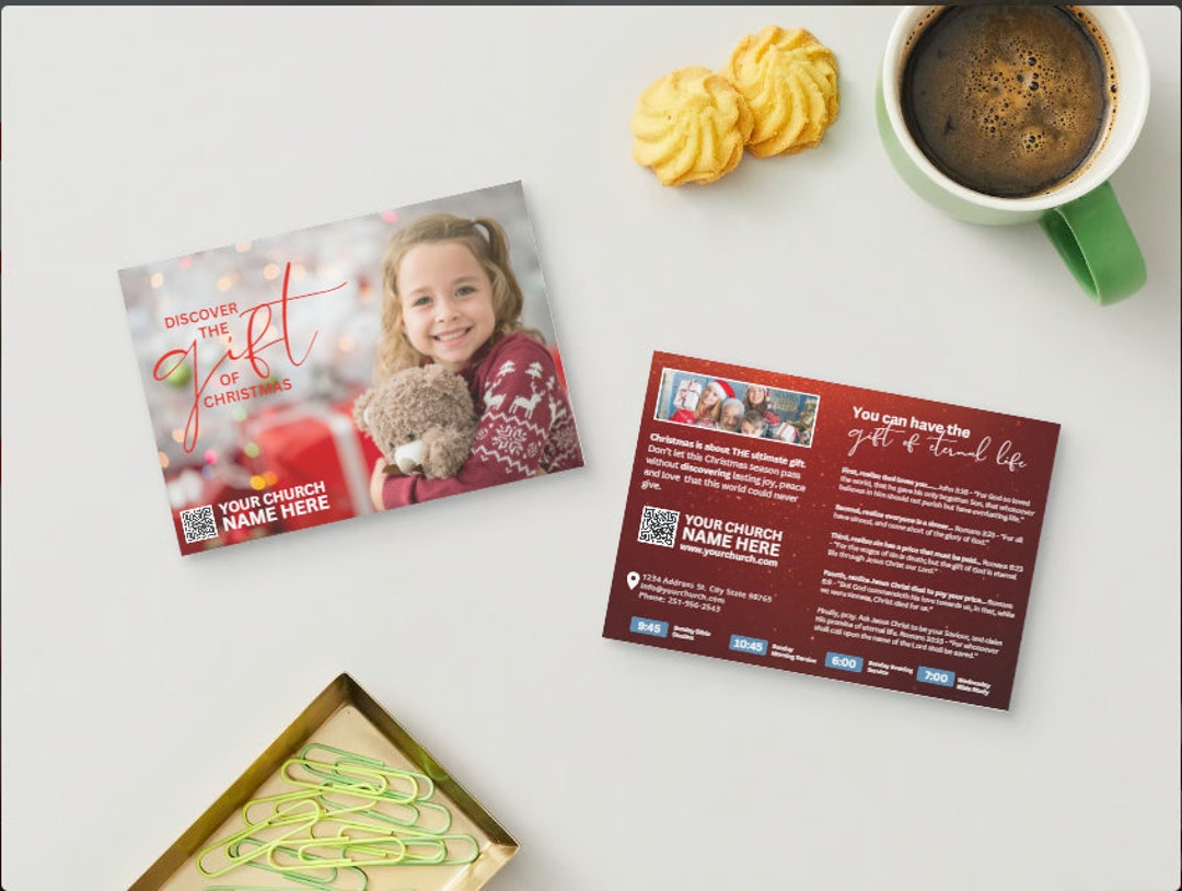 DIY Church Christmas Evangelism Tract Canva Pro Members Only Etsy UK
