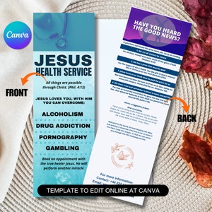 Tratto di evangelizzazione della Chiesa fai da te, tratto di salvezza stampabile, tratto personalizzabile, Canva Modifica download immediato Strumenti di evangelizzazione cristiano stampabile