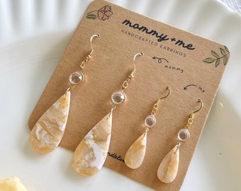 Mommy and me matching earring set mom and mini matching outfit style for mom gift for daughter jewelry for Mother’s Day gift