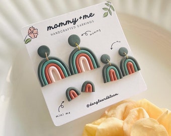 Mommy and me earring gift for mom and daughter matching set jewelry for girl and mothers day gift earring boho rainbow earring