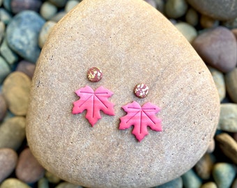 Autumn leaves earrings | maple leaf earrings | fall earrings | autumn accessory lover | Canada maple leaf | earrings no piercing