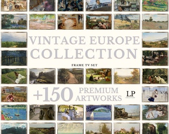 Samsung Frame TV Art Vintage Europe Juego de 150 colección | Paquete de arte para televisión | Arte antiguo | Descarga DIGITAL | Arte para el televisor Frame, 4k 8k