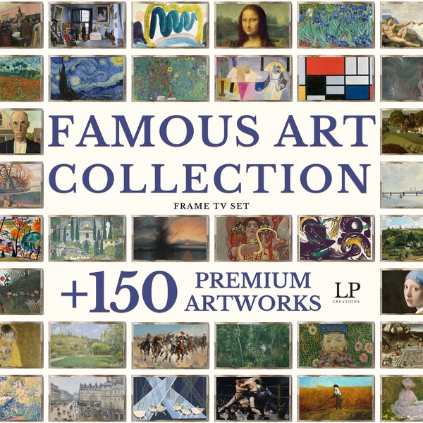 Samsung Frame TV Art Famous Art Set of 150 Collection | TV Art Bundle | Vintage Art | DIGITAL Download | Art For The Frame TV, 4k 8k