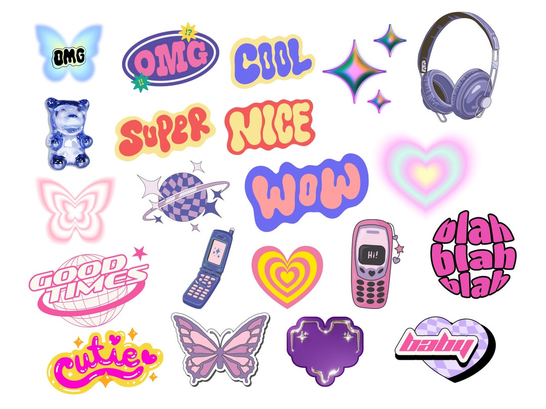 Tumblr Stickers Y2k PNG SVG - Etsy