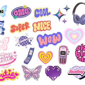 Tumblr Stickers Y2k PNG SVG - Etsy