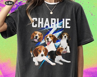 Custom Vintage Pet T-Shirt, Personalized Pet Shirt, Custom Photo Tshirt, Retro Dog Shirt, Custom Pet Photo Prints, Custom Cat Shirt 90s Tee