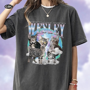 Chemise vintage personnalisée pour animal de compagnie, chemise personnalisée pour chien, t-shirt rétro des années 90 pour chien, chemise chat personnalisée, chemise personnalisée pour animal de compagnie couleurs confort t-shirt bootleg