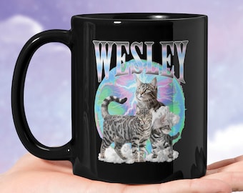 Custom Pet Portrait Mug: Personalized Cat or Dog Ceramic Coffee Cup
