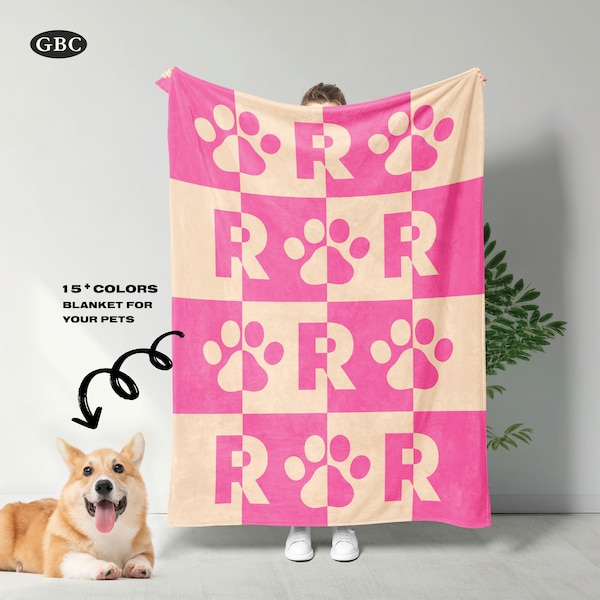 Custom Dog Blanket Pet Name Blanket Personalized Dog Blanket Custom Pet Gift Custom Cat Blanket Dog Lover Gift Newborn Blanket Puppy Gift